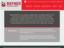 Tablet Screenshot of bayneselectric.com